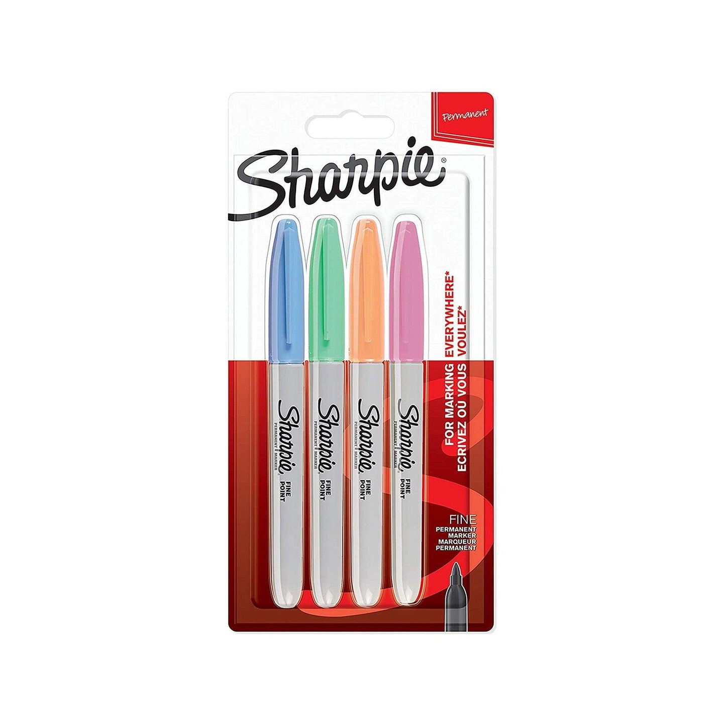 Sharpie Permanent Markers | Fine Point | Pastel Colours | 4 Count UAE