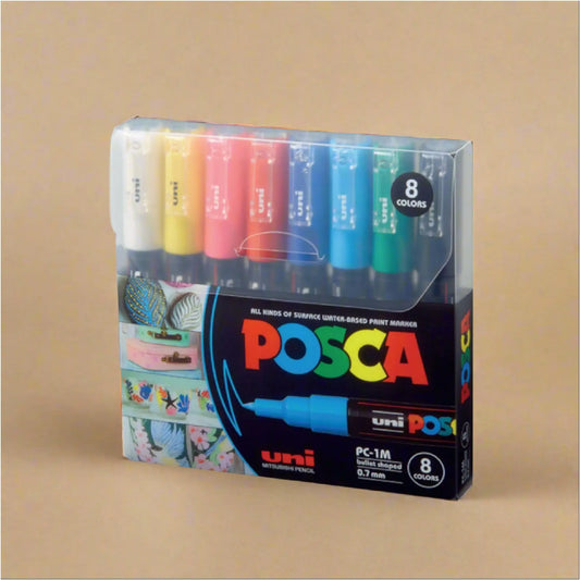 Posca marker pc 1m bullet 8 colors assorted buy in dubai free delivery