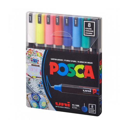 Uni posca 1mr .7mm 8 colors