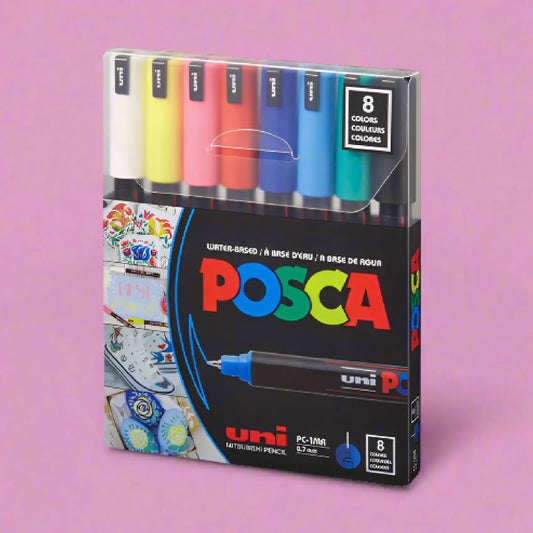 Uni posca 1mr .7mm 8 colors