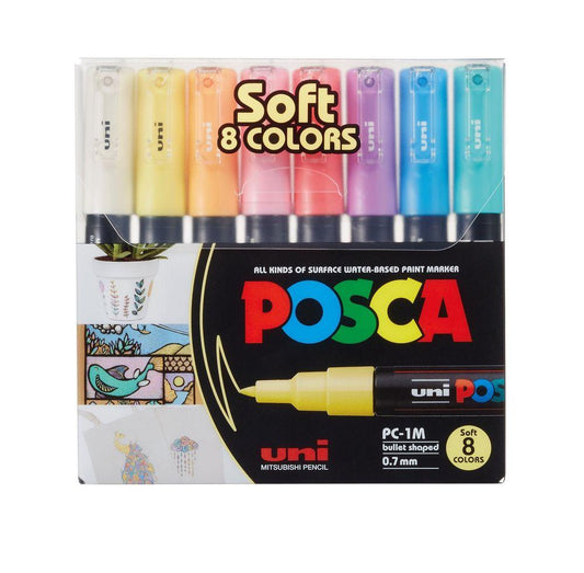 Uni posca marker pc 1m 8 soft color