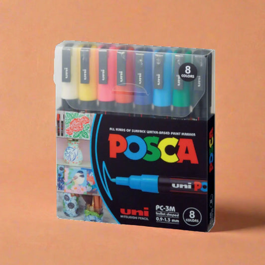 Uni posca marker pc 3m bullet 8 colors
