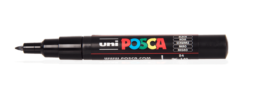 مجموعة أقلام تحديد Uni Posca PC-1M Bullet Pack 16 لونًا