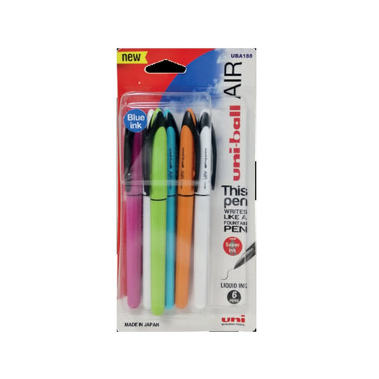 uniball air mi-uba188m-6 colour fancy barrel